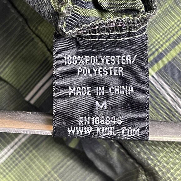 Kuhl Shirt Mens Medium Green Plaid Outdoor Hiking Fishing Workwear Casual Adult - Picture 8 of 10